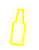 Ícone amarelo de garrafa